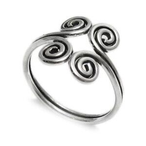 STERLING SILVER SWIRL DESIGNED TOE RING. STYLE 4